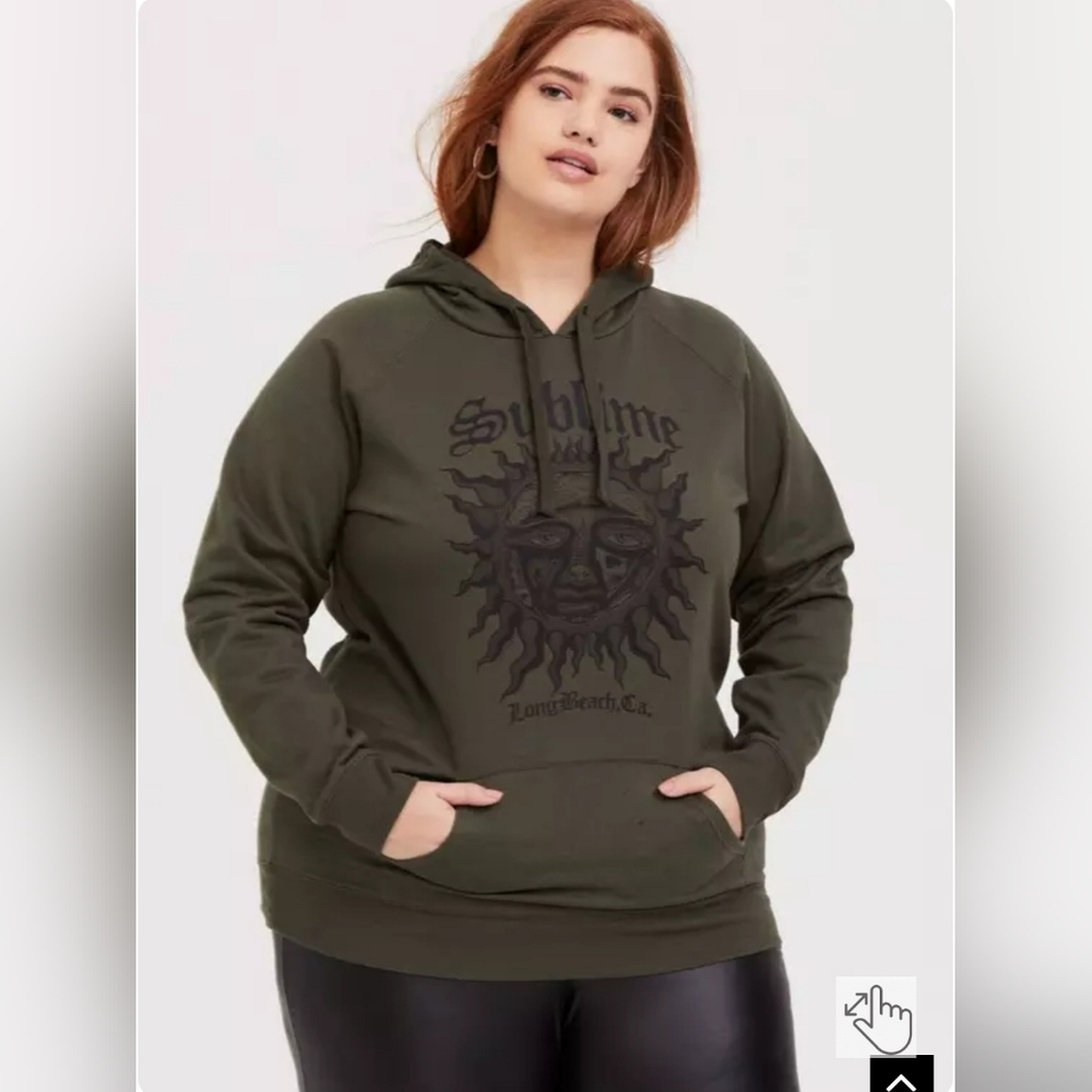 Torrid Olive Graphic Hoodie